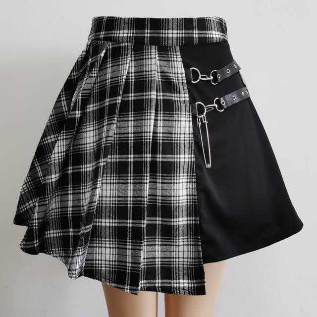 Gothic Pleated Short Skirt