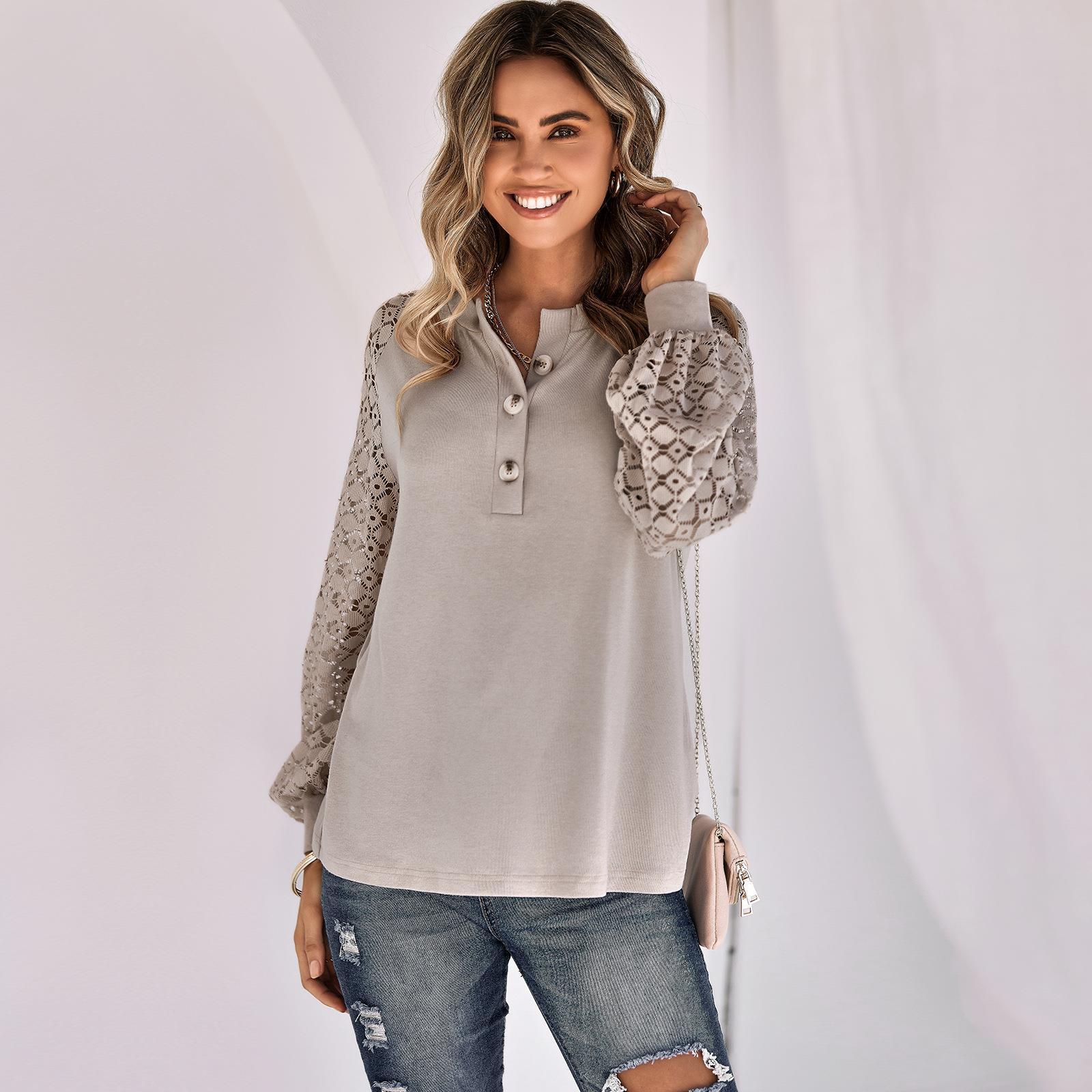 Casual Button Top Lace