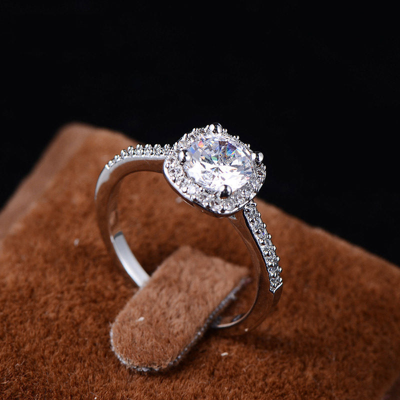 Engagement squared Bague Cubic Zirconia Wedding Rings