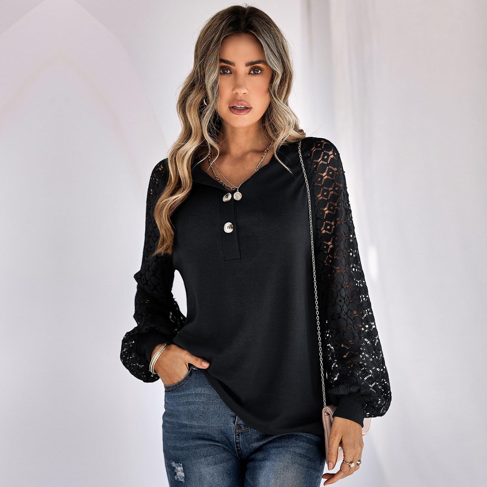 Casual Button Top Lace