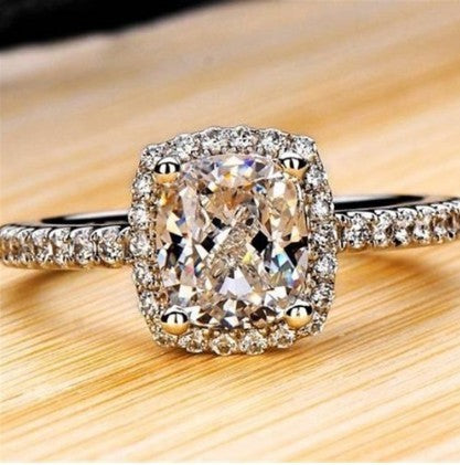 Bridal Wedding Trendy Engagement White Gold Ring