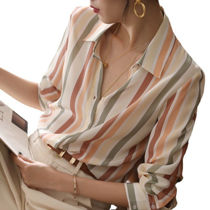 Striped Shirt Top For Women