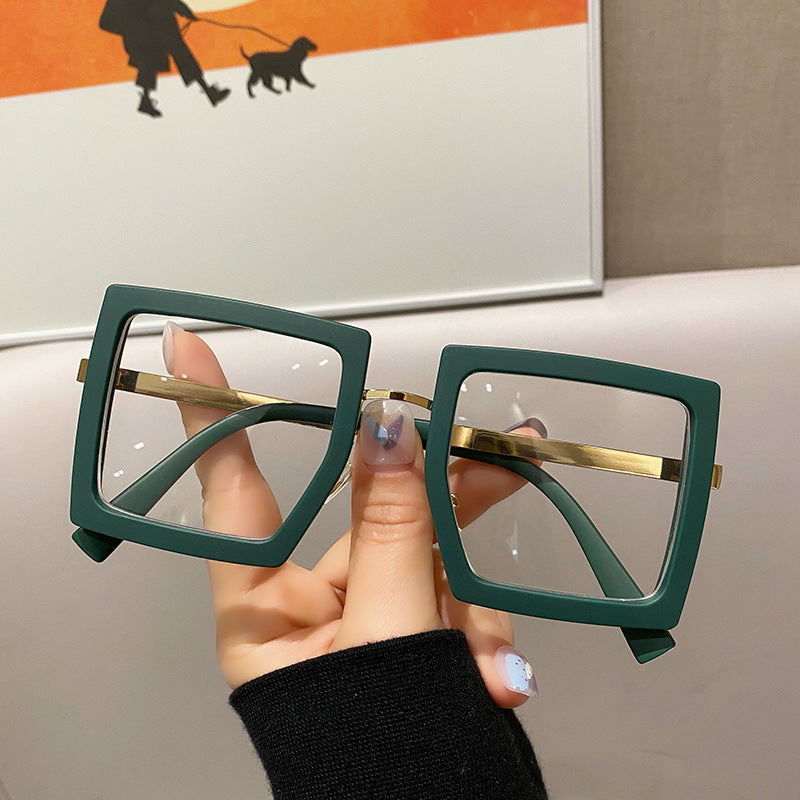 Korean Version Of The Netflix Model Thick Frame Square Anti-blue Light Glasses