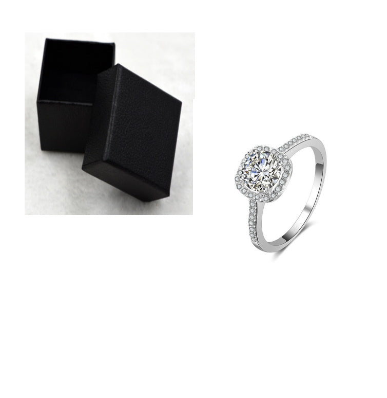 Engagement squared Bague Cubic Zirconia Wedding Rings